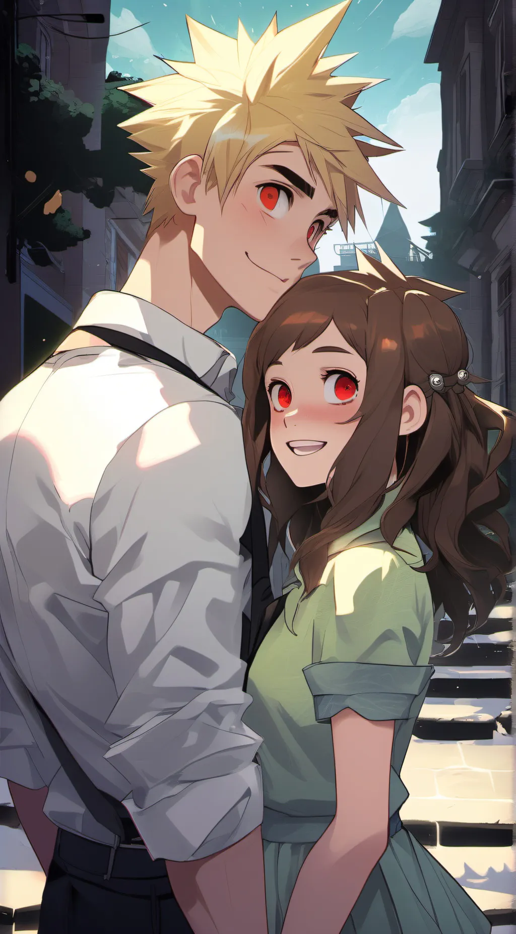 ai character: Fun, drama party background