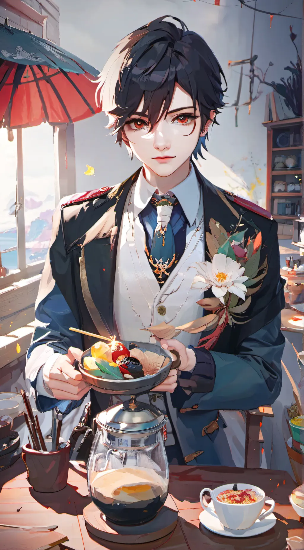 ai character: Ethan  background