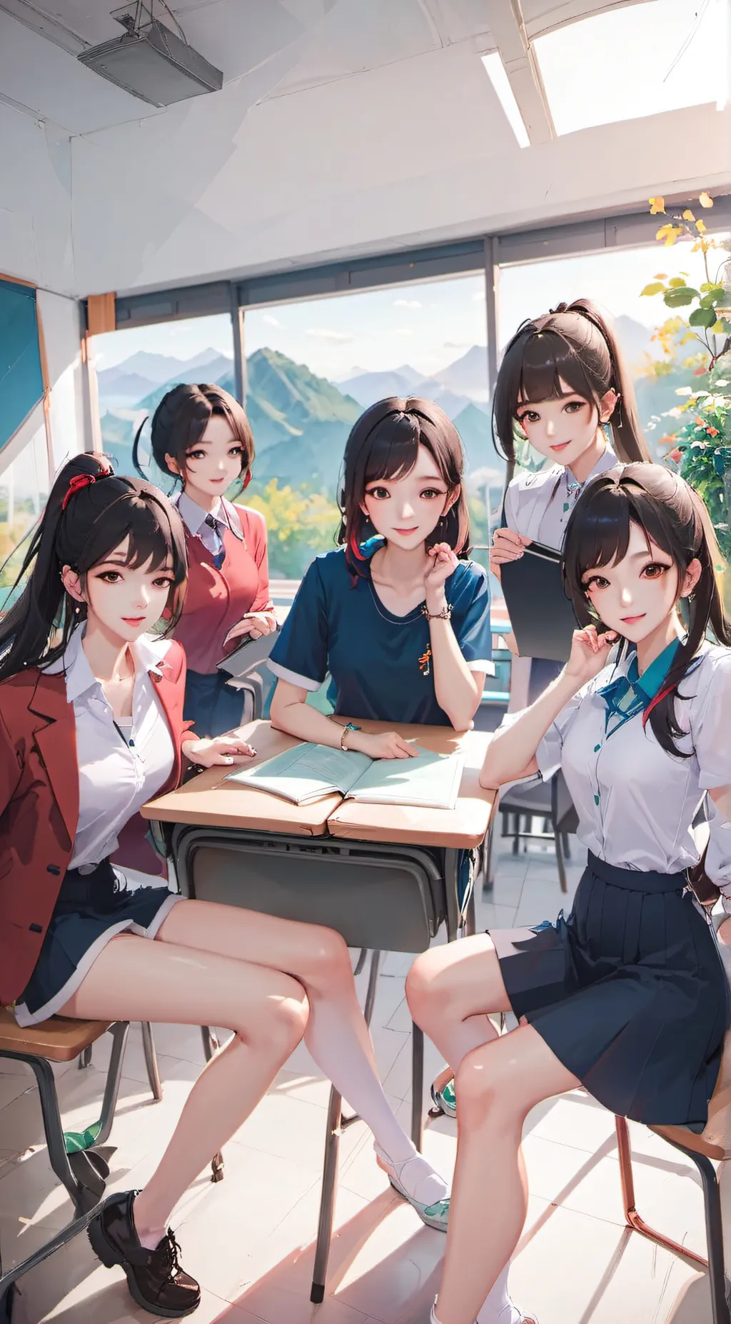 ai character: 女子高中生活模拟 background