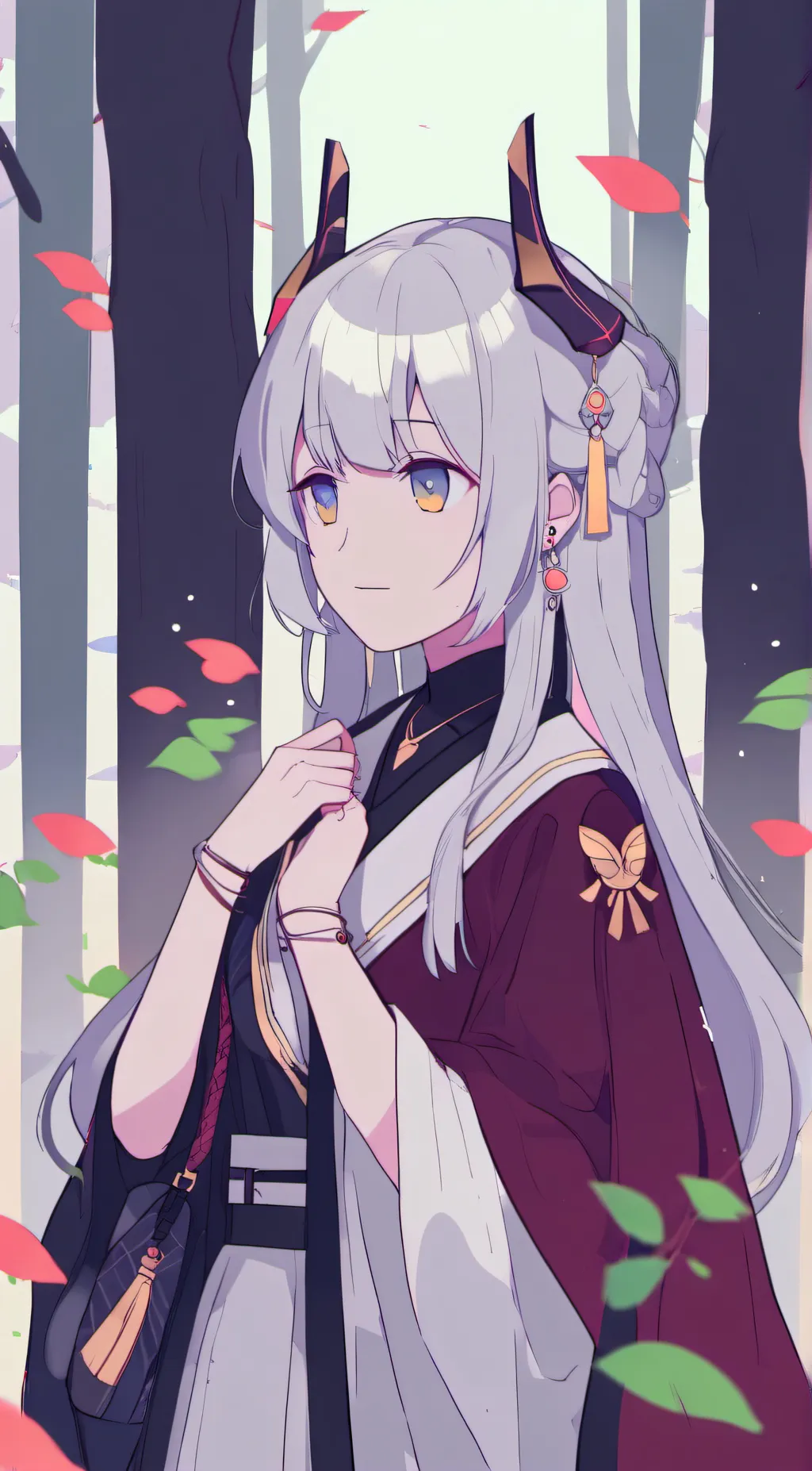 ai character: Violet background