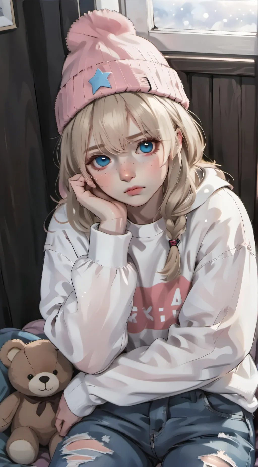ai character: Mandy Jefferson  background