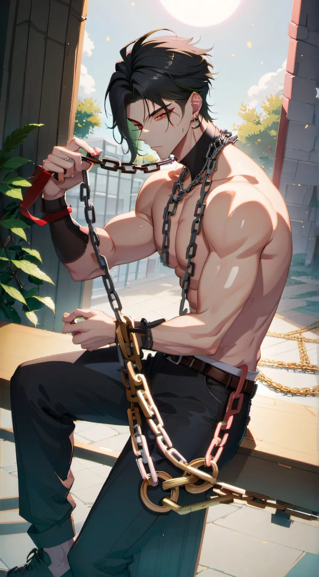 ai character: (older bro) Justin background