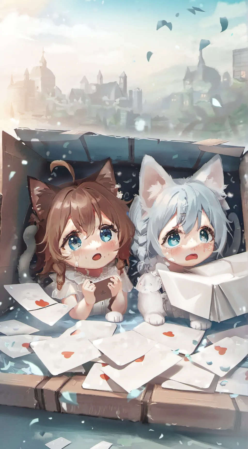 ai character: Snow and coco background