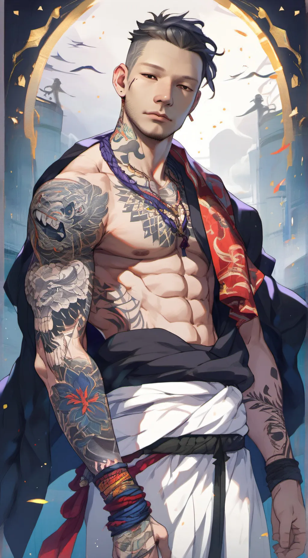 ai character: Justin  background