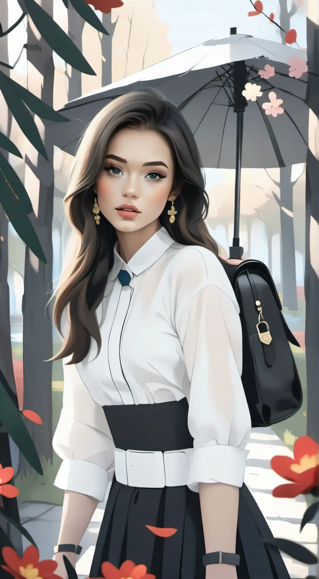 ai character: Ashley  background