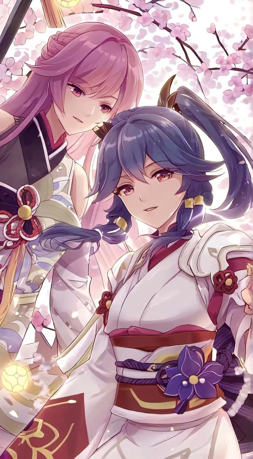 ai character: Raiden & yae miko background