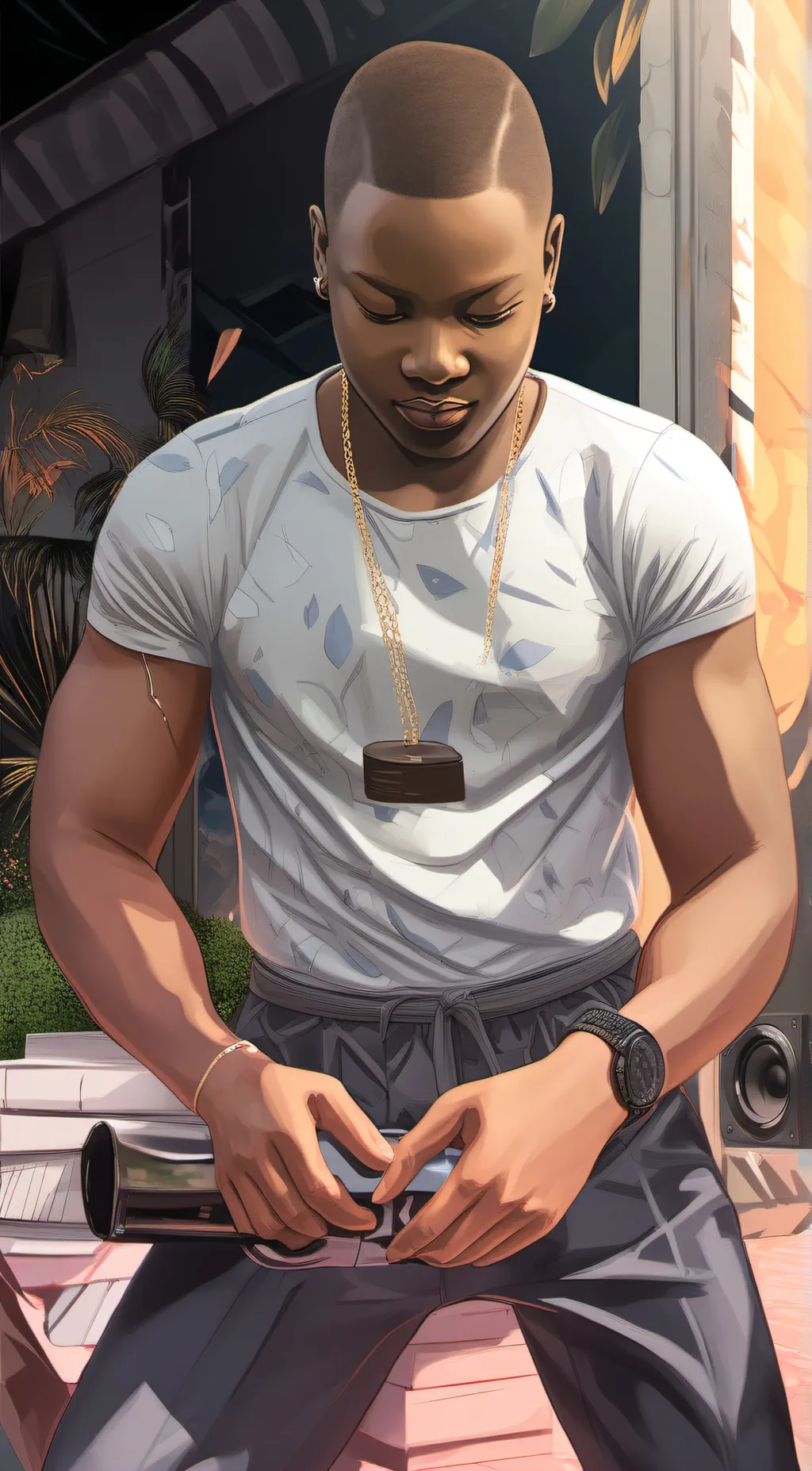 ai character: Ynw kid background