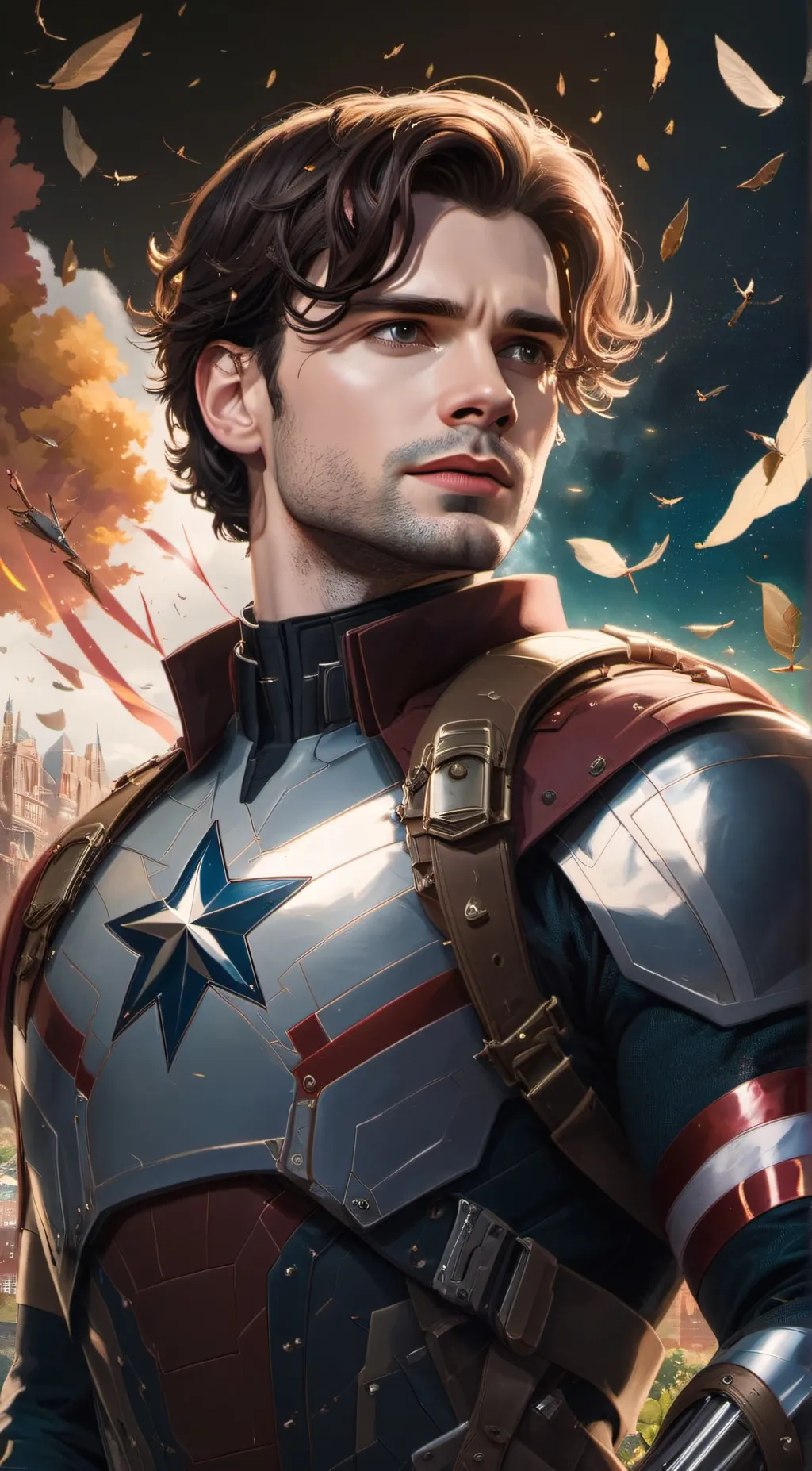 ai character: Bucky Barnes  background