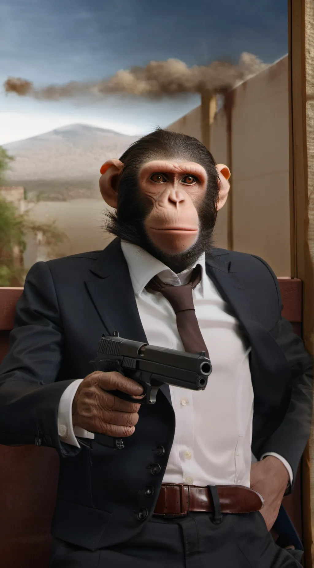 ai character: agent monke background