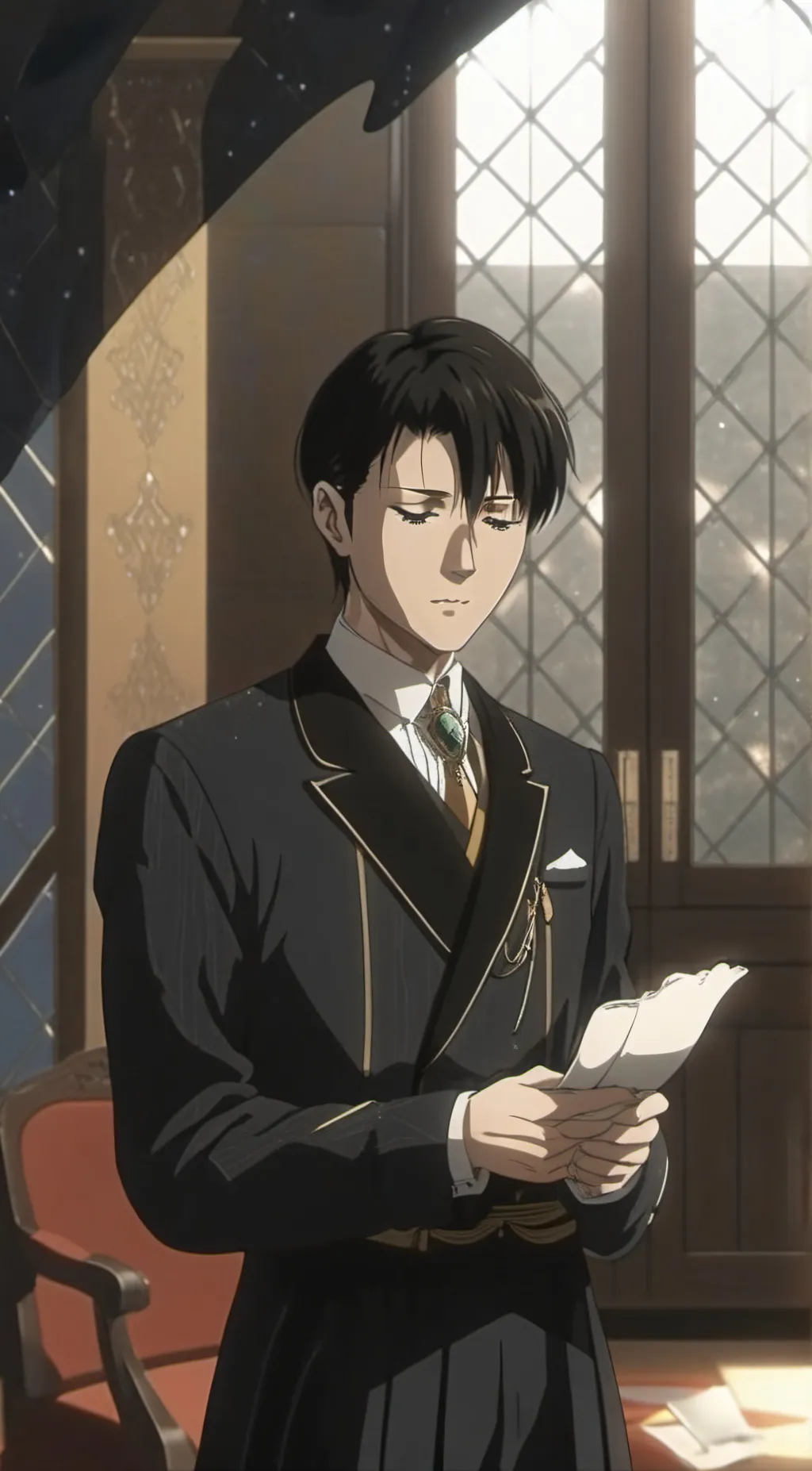 ai character: AOT (beginning)  background