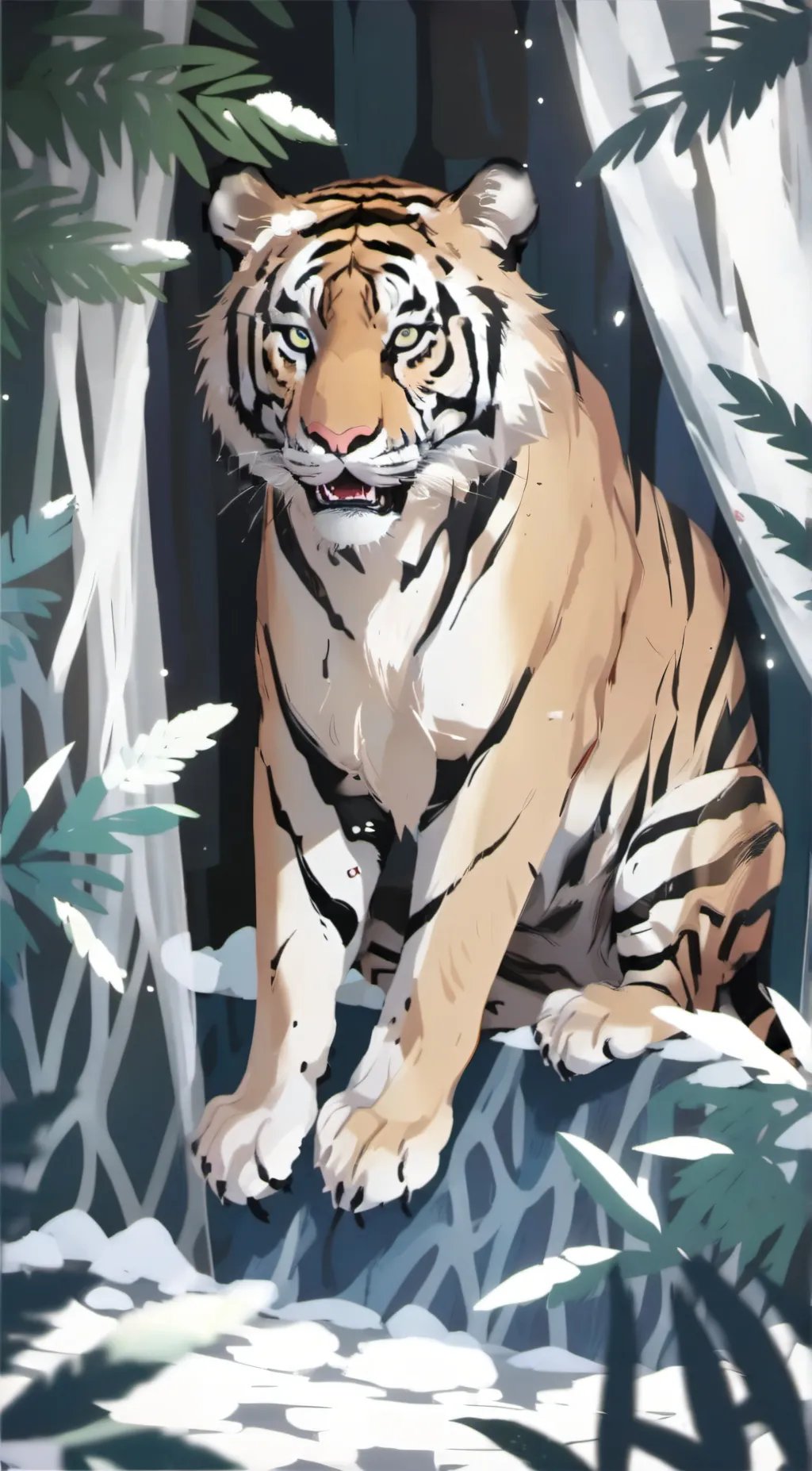 ai character: Stripes background