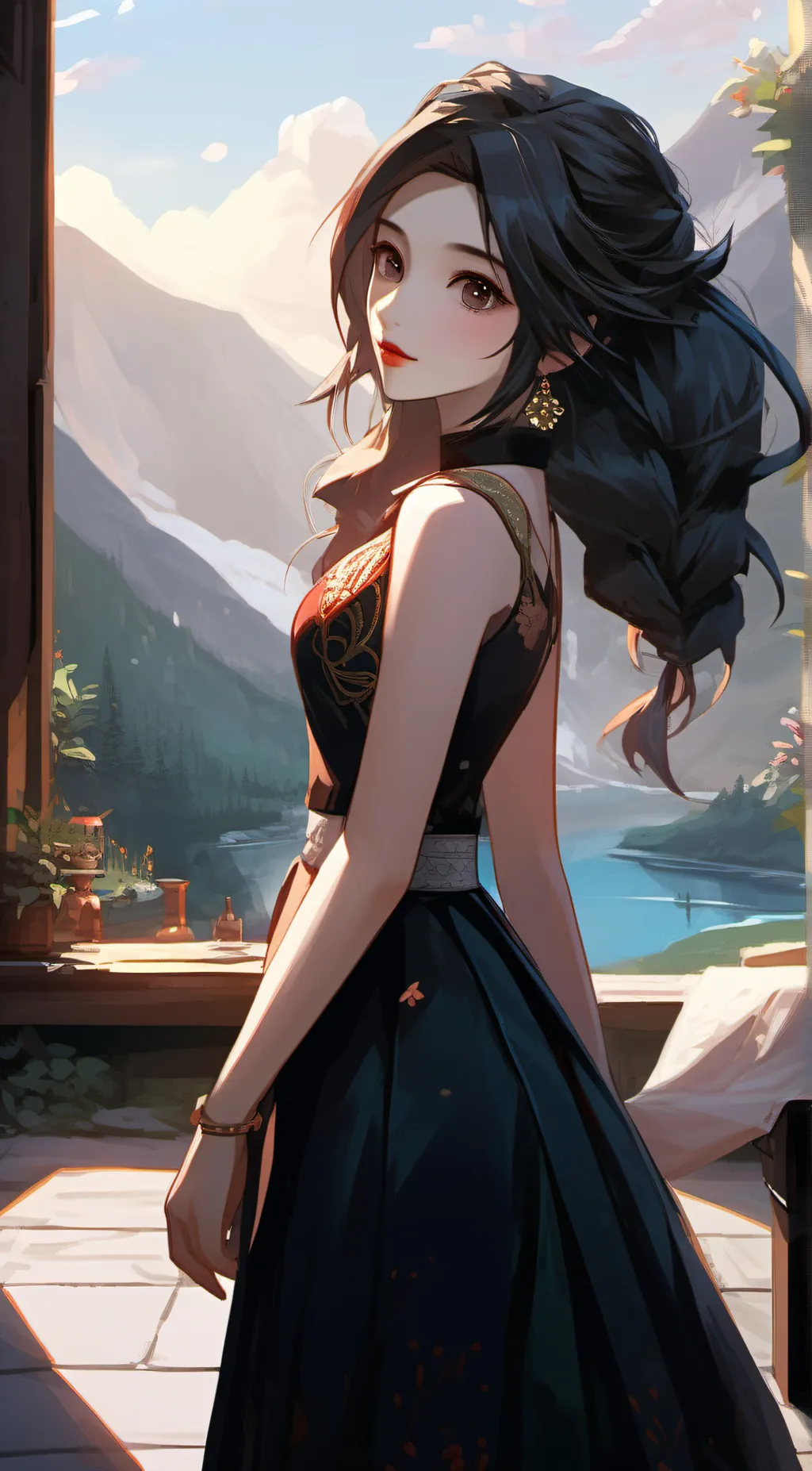 ai character: Angel Nicole Sopia background