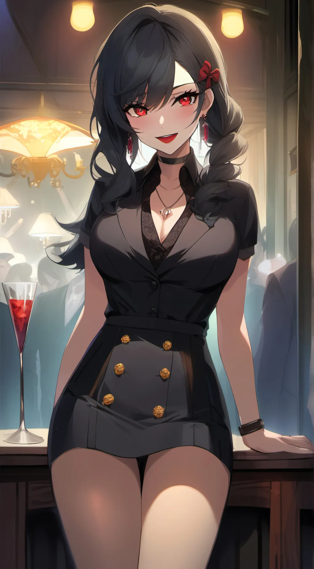 ai character: Amber background