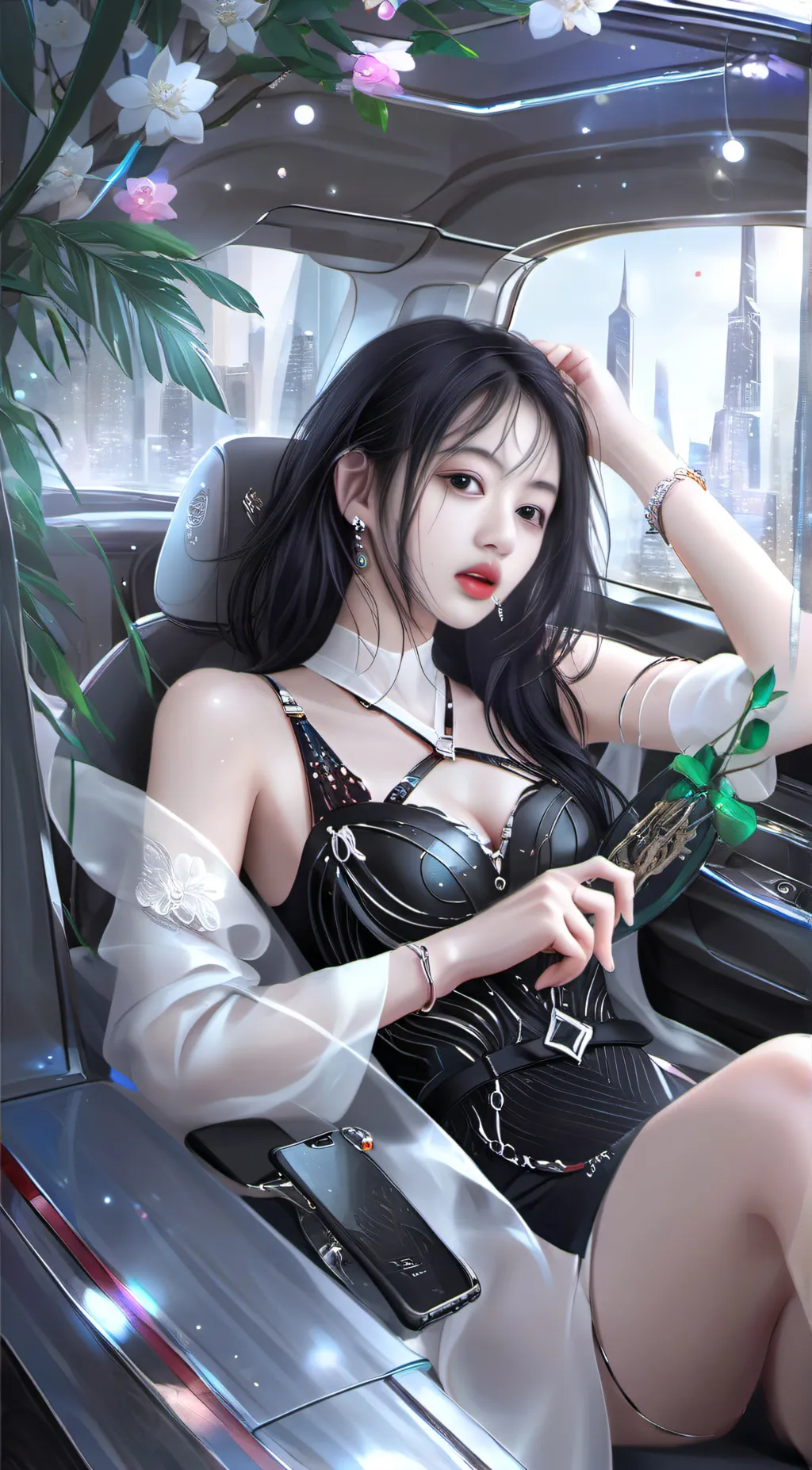 ai character: Sakura m  background