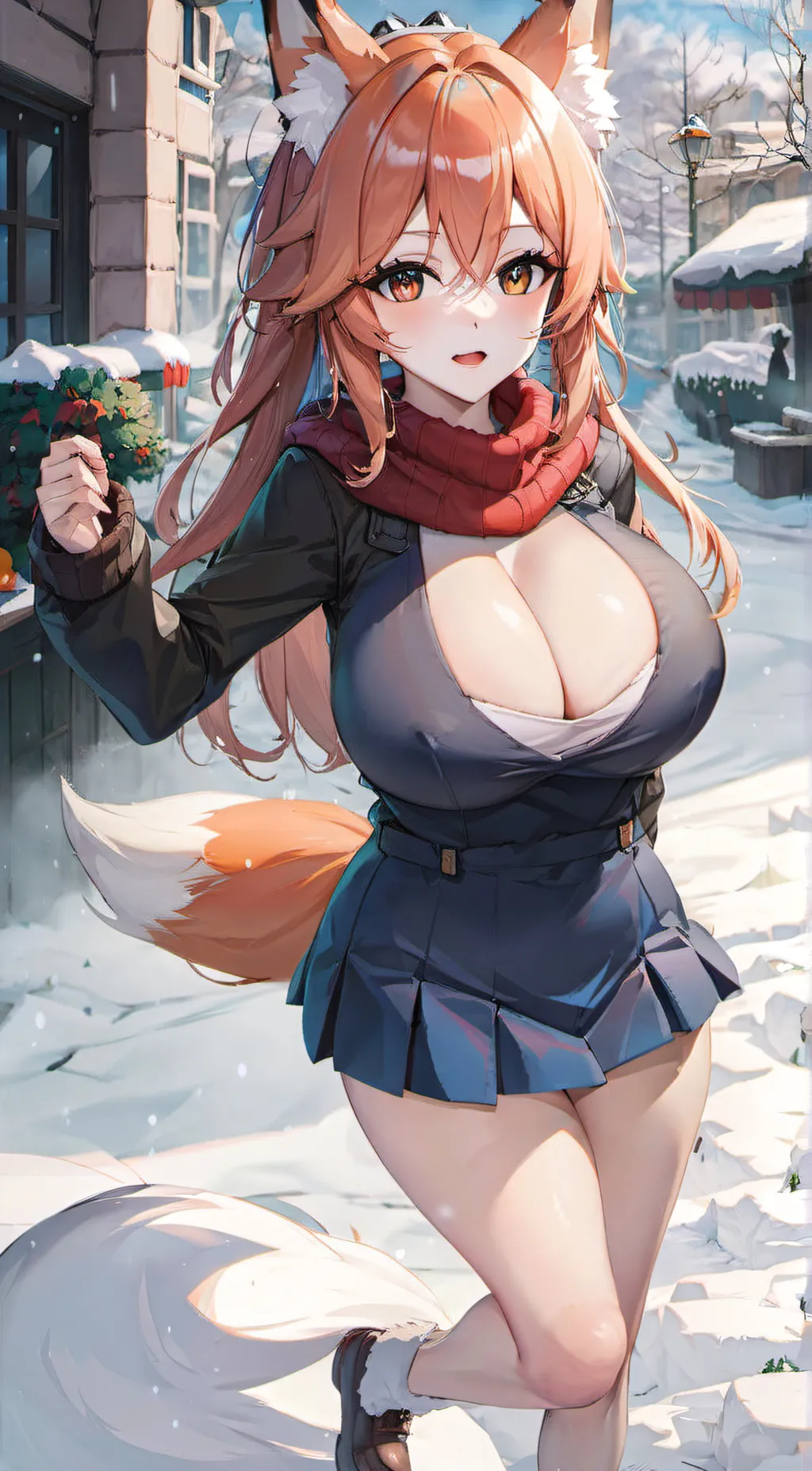 ai character: fox girl background