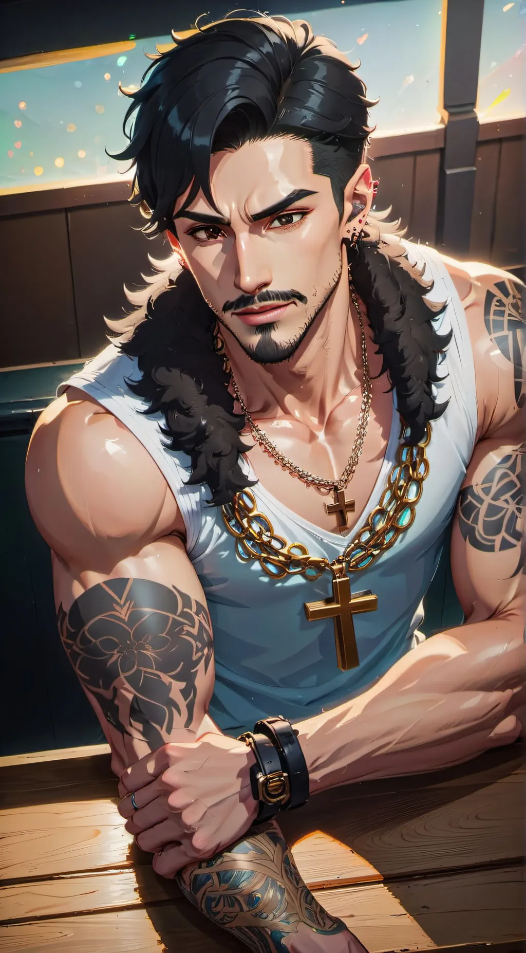 ai character: シ + LEO + シ  background