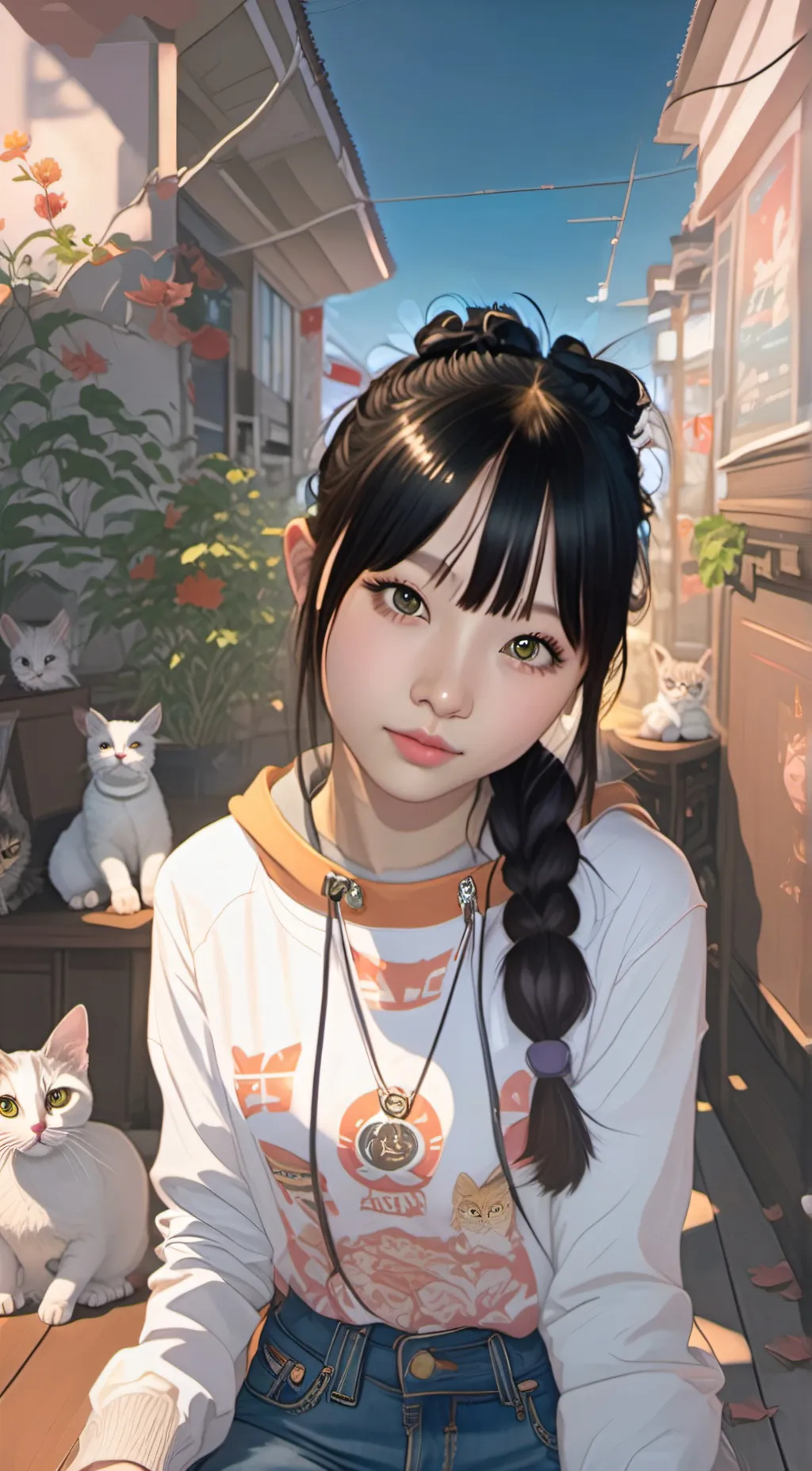 ai character: hanni chom background