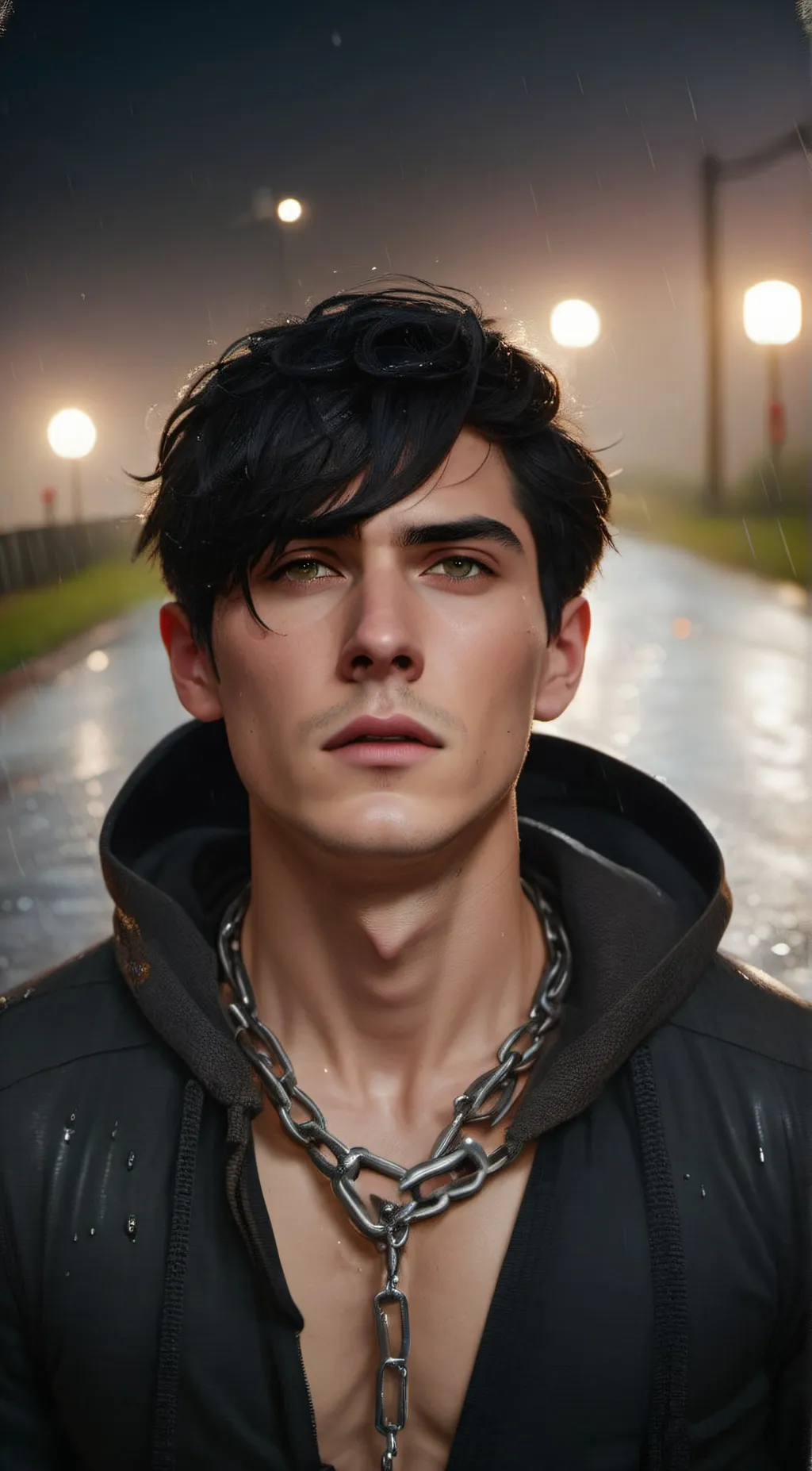 ai character: Justin  background