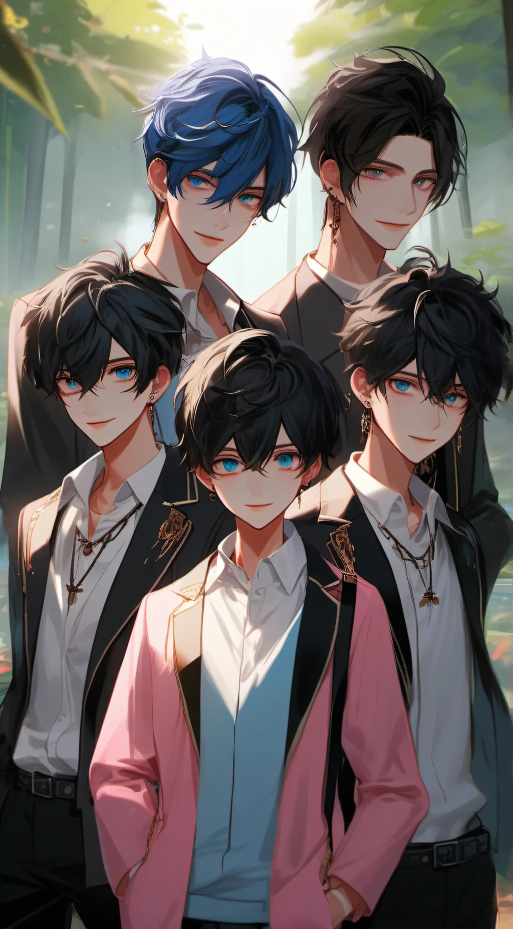 ai character: JK KC Ein Zero Lin background