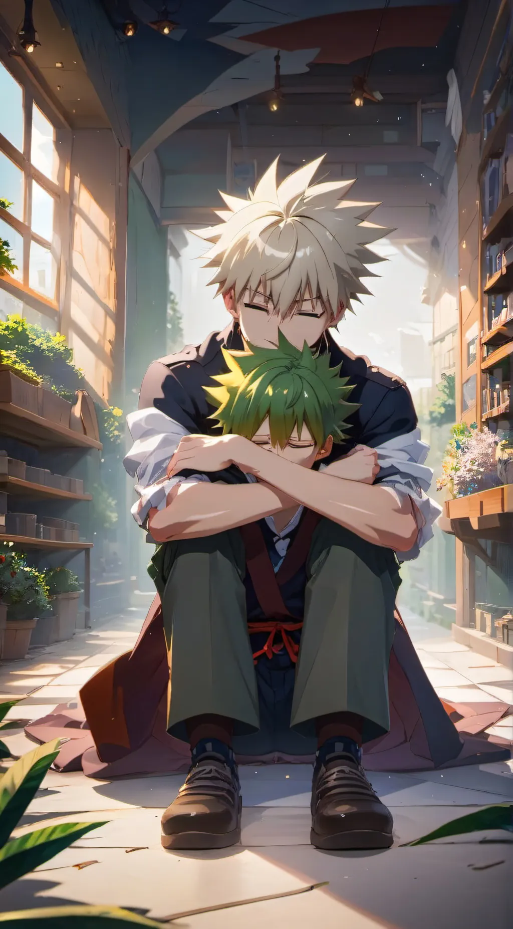 ai character: Bakugo and deku 2  background