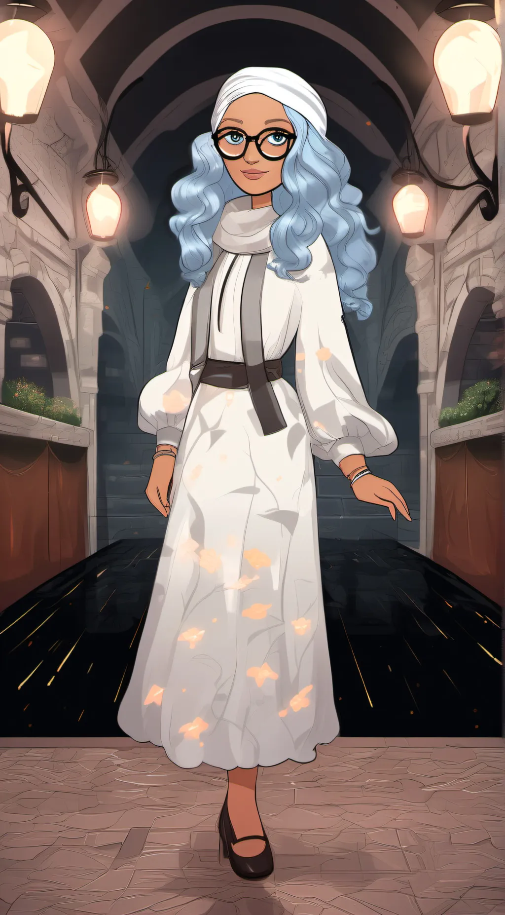 ai character: winter  background