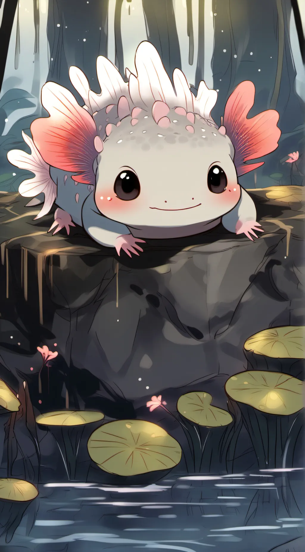 ai character: axolotl background
