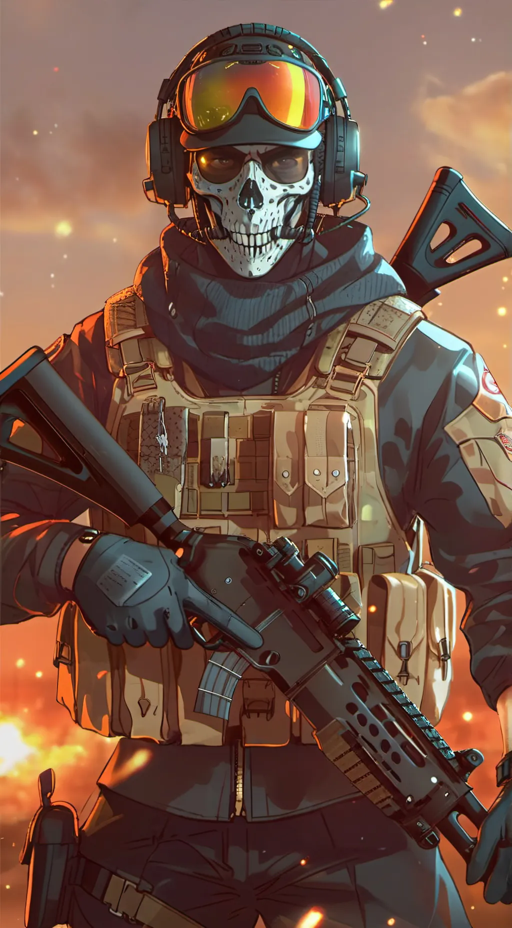 ai character: Simon Ghost Riley background