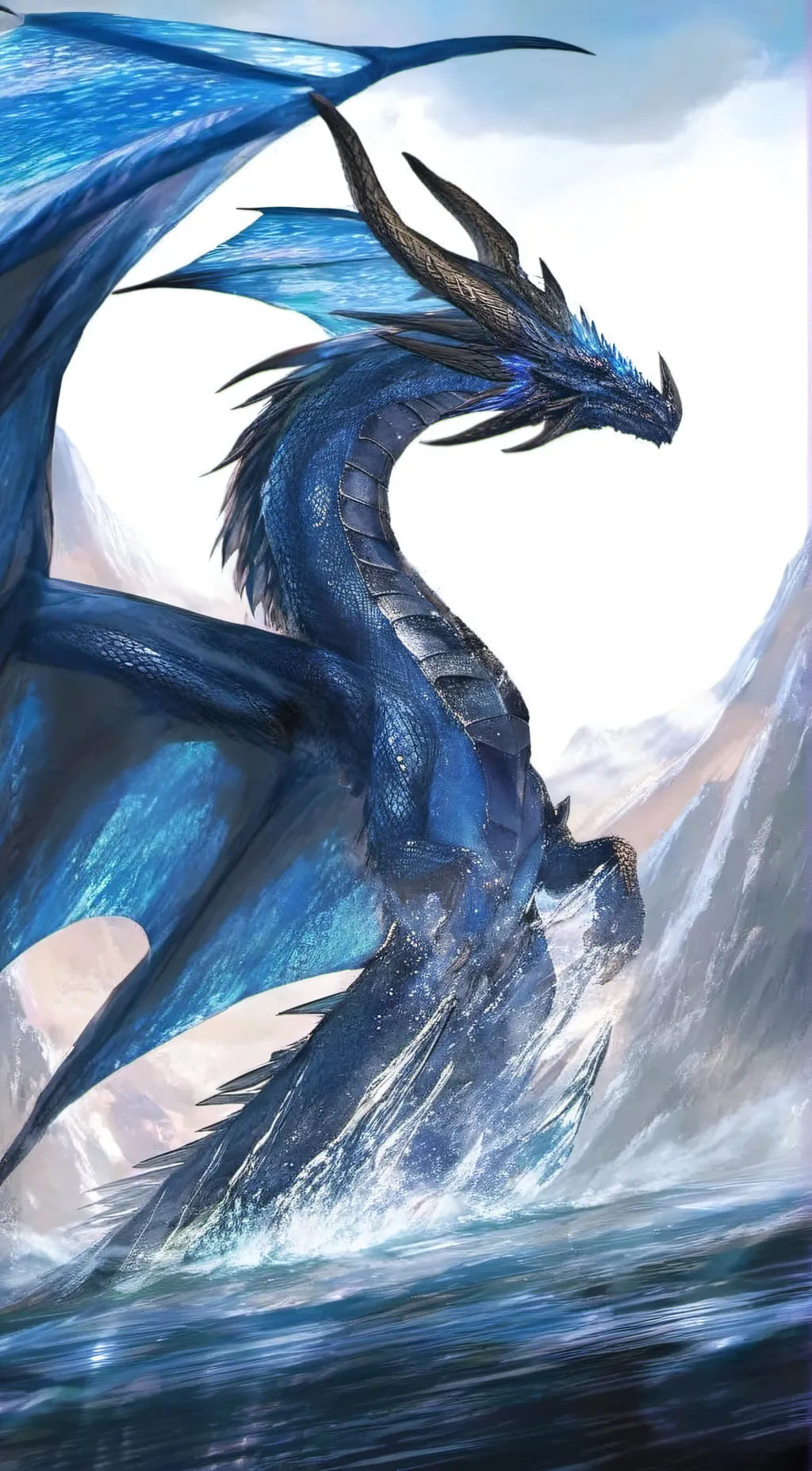 ai character: Fish boy dragon background