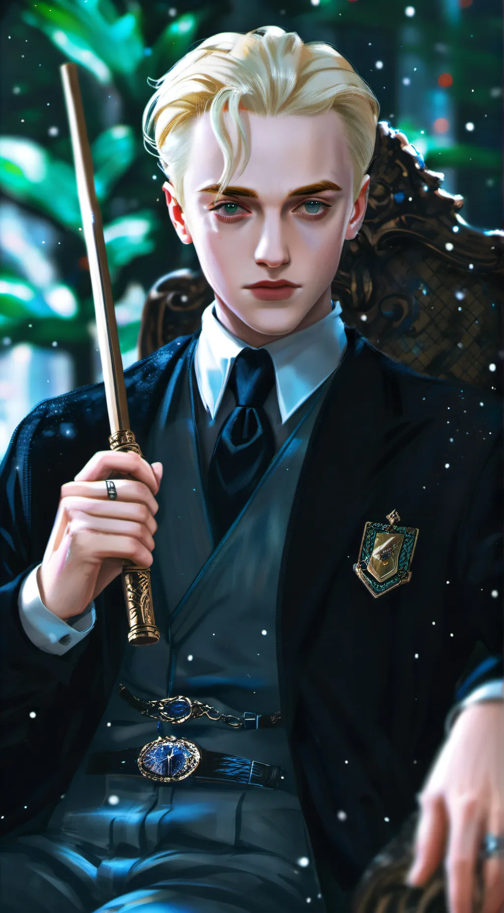 ai character: Draco Malfoy  background