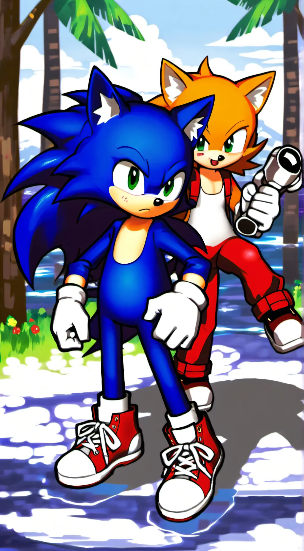 ai character: Sonic RP background