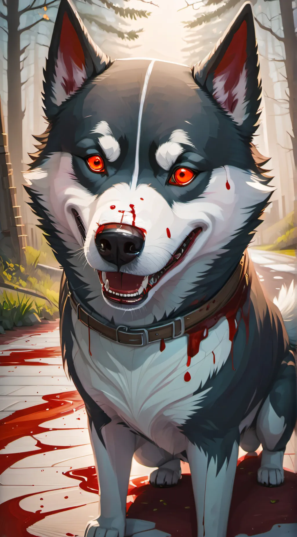 ai character: Smile Dog….. background