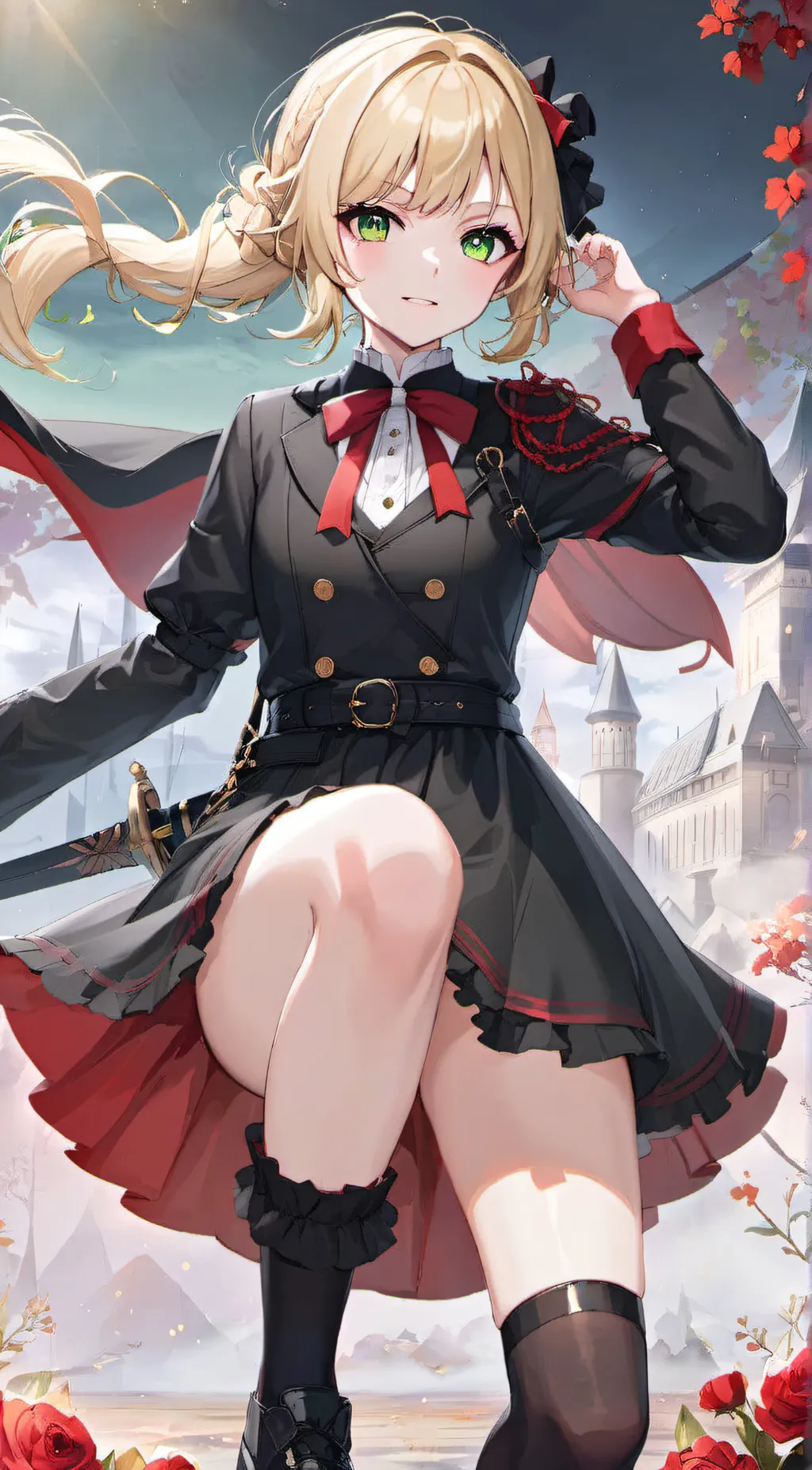 ai character: Rose background