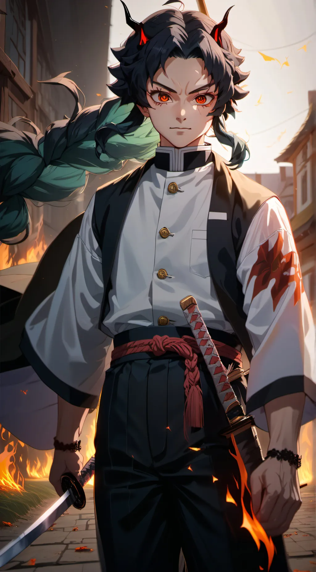 ai character: Demon slayer background