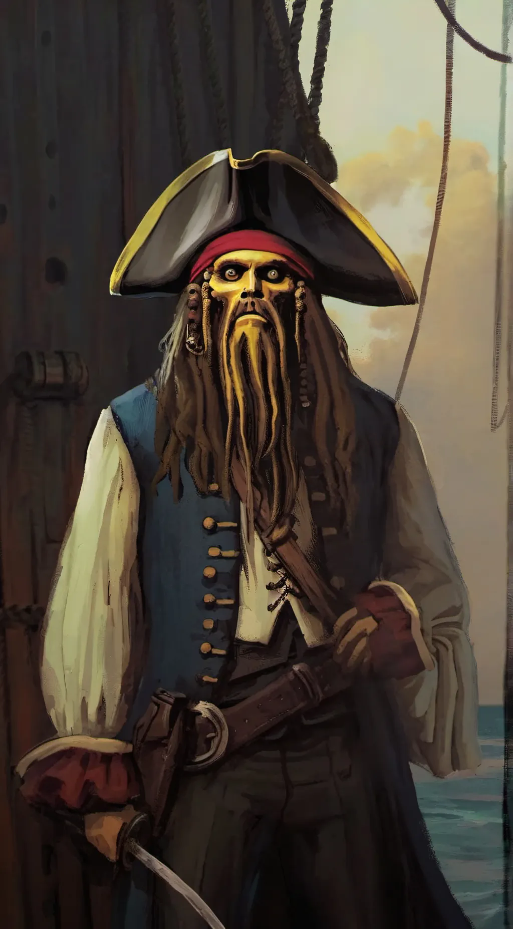 ai character: Davey Jones  background