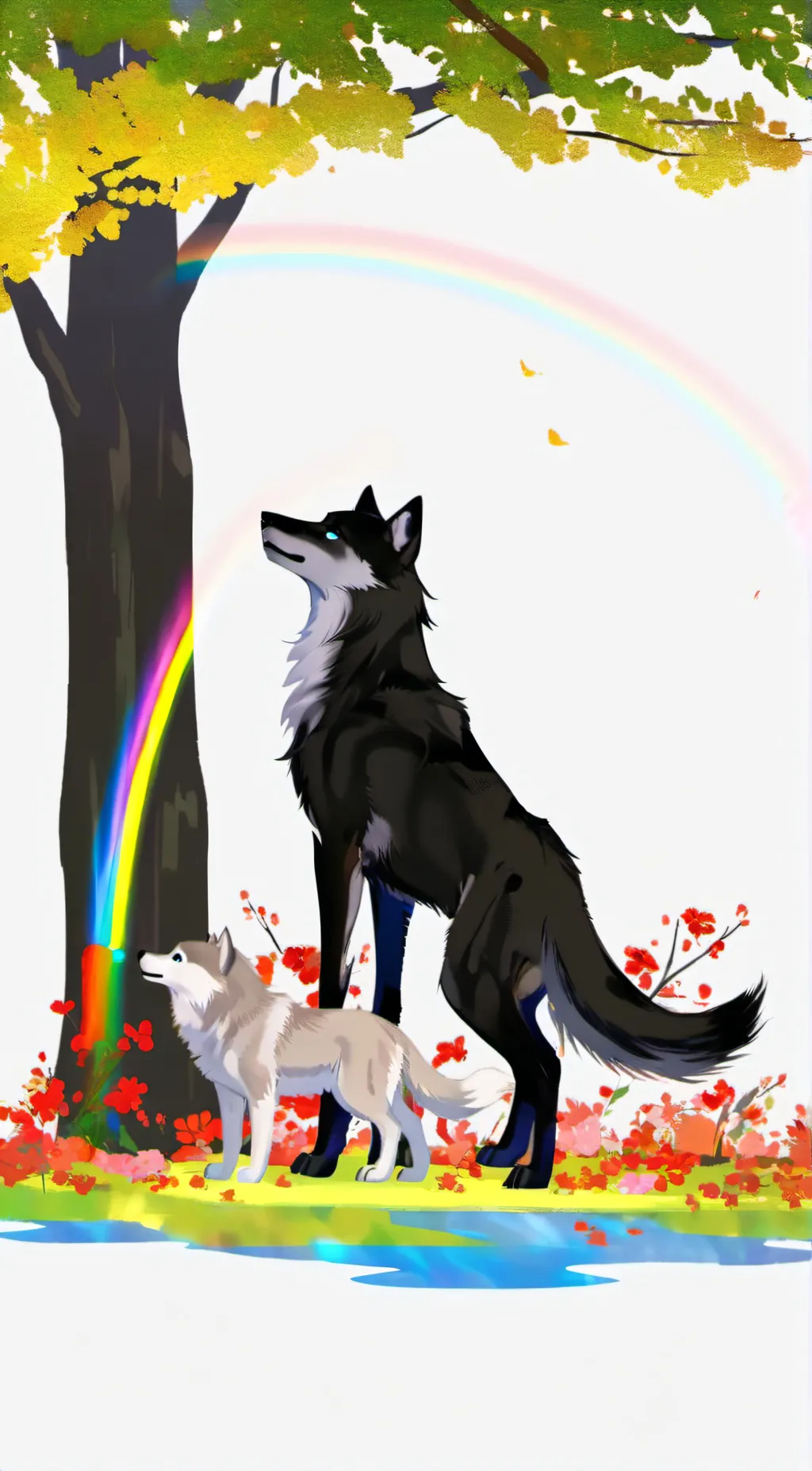 ai character: the pixelated wolf background