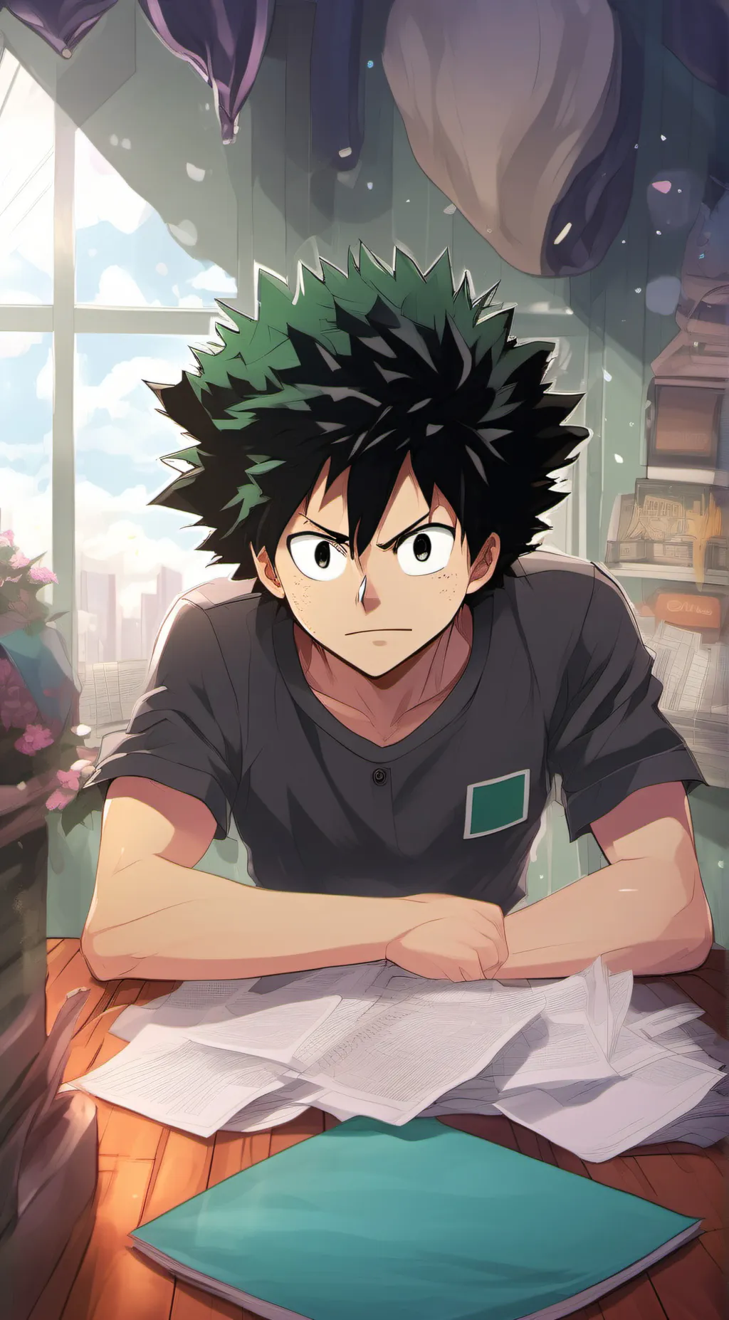 ai character: izuku  background