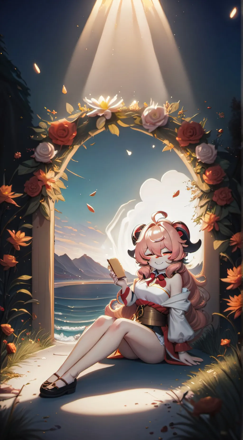 ai character: Rose background