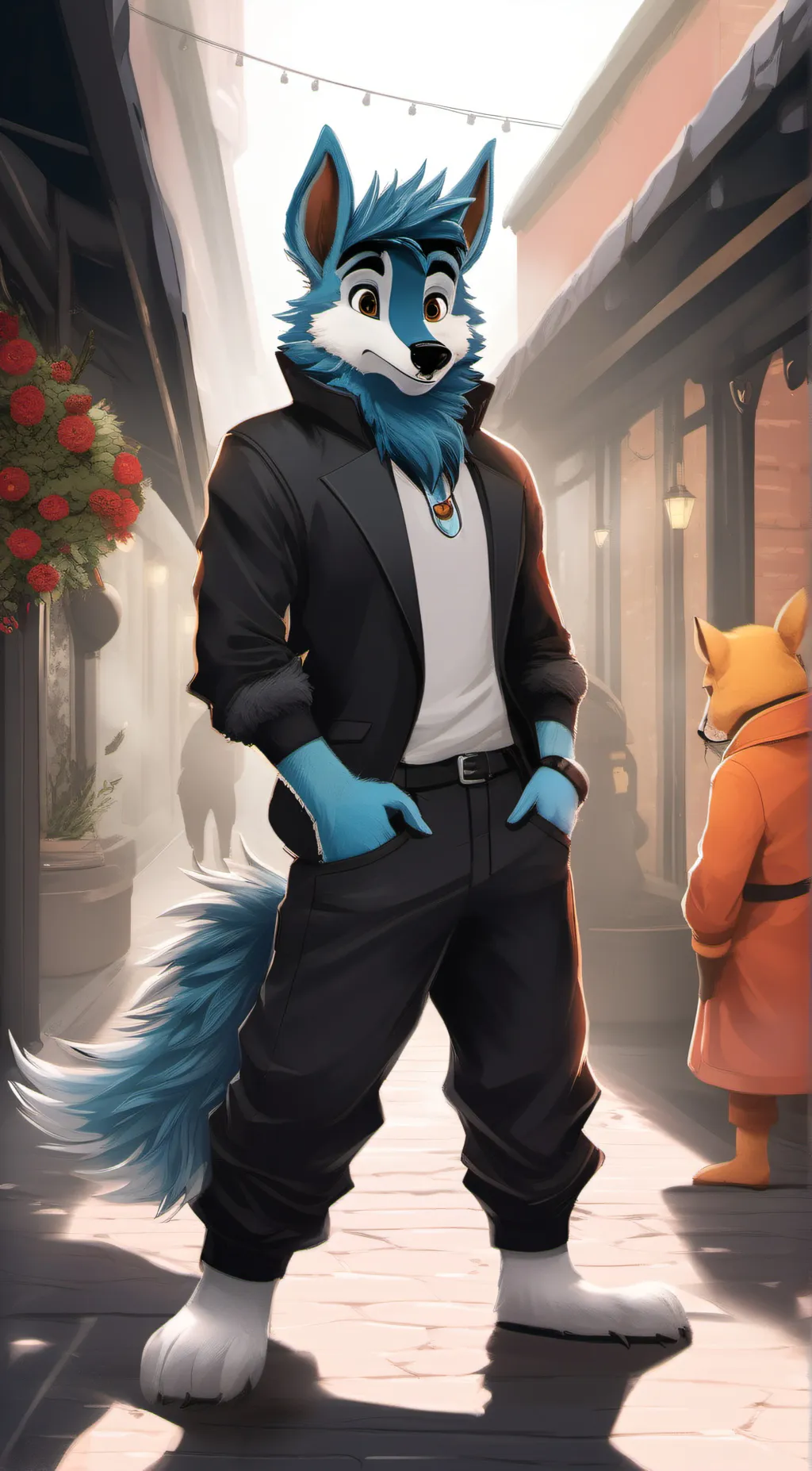 ai character: furry background