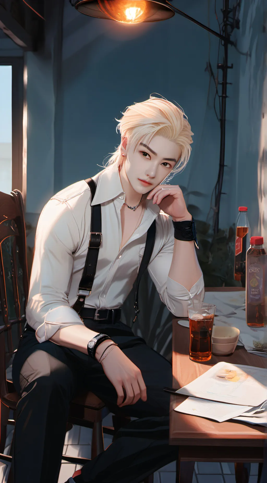 ai character: Lucas  background