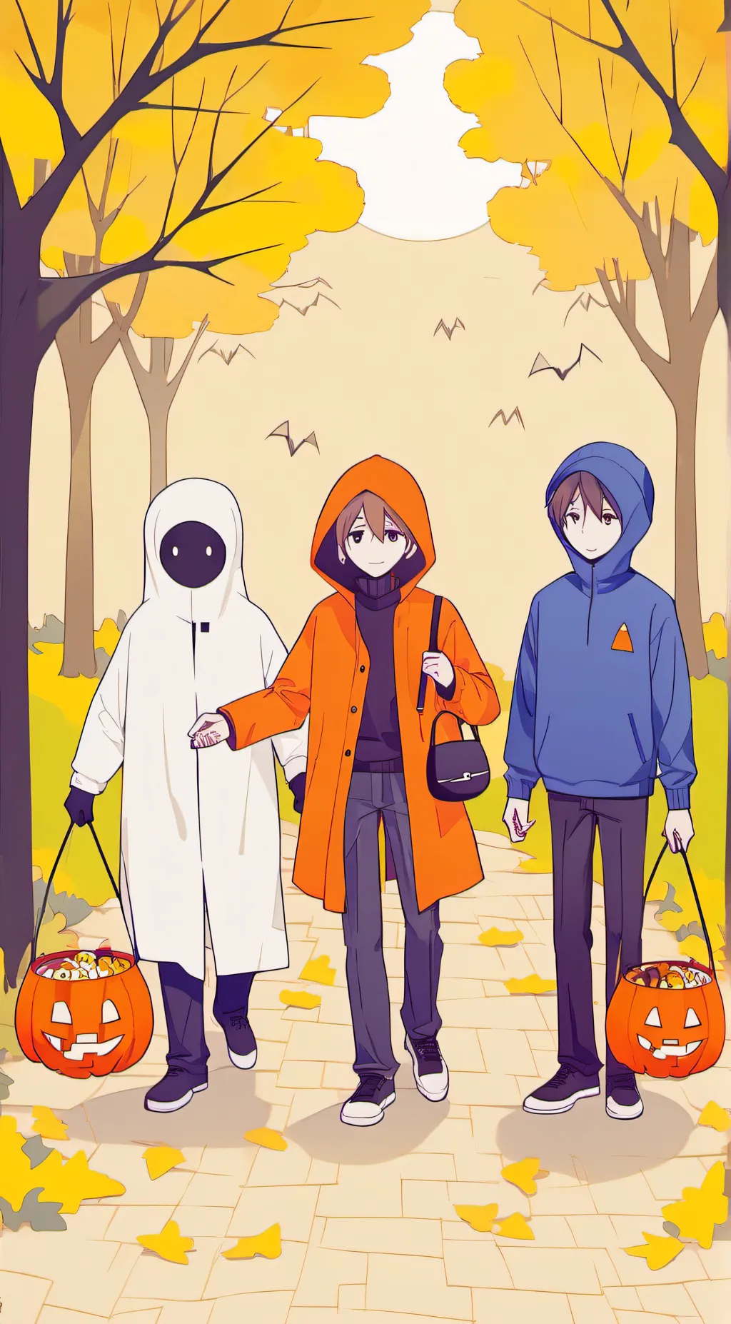 ai character: Alan b halloween background
