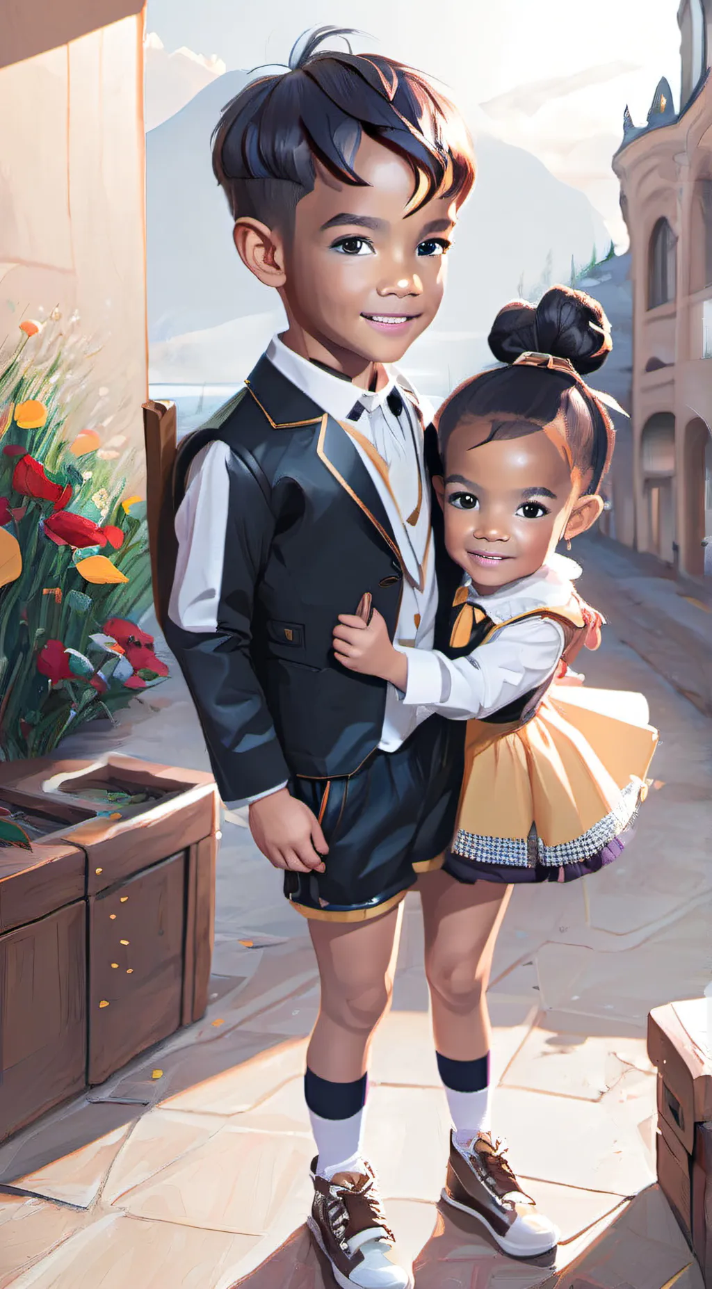 ai character: Zyahn and senai background