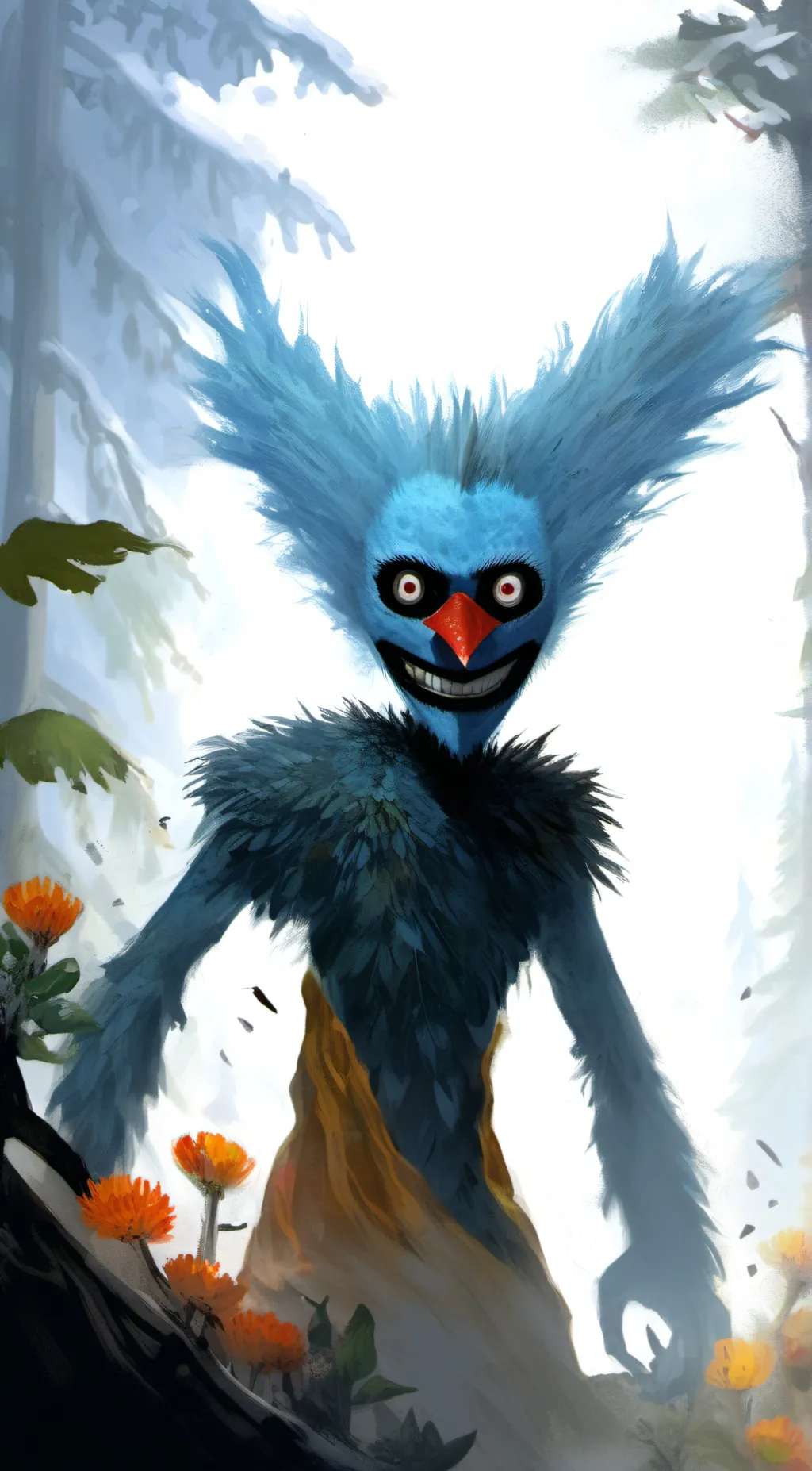 ai character: Huggy wuggy background