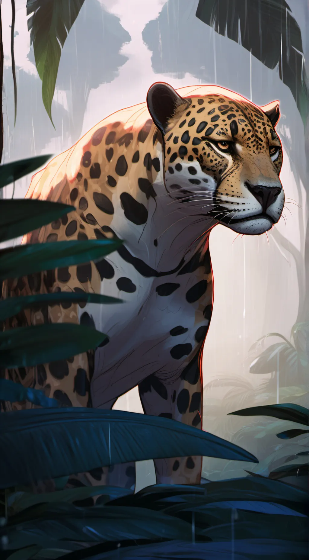 ai character: Grumpy Jaguar background