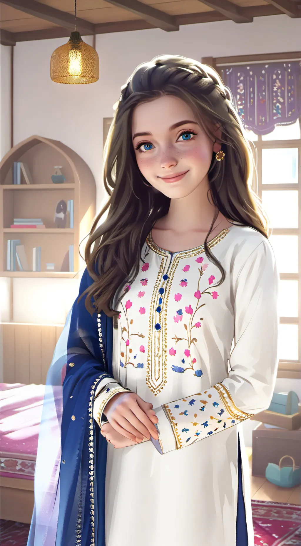 ai character: Aena Malik background