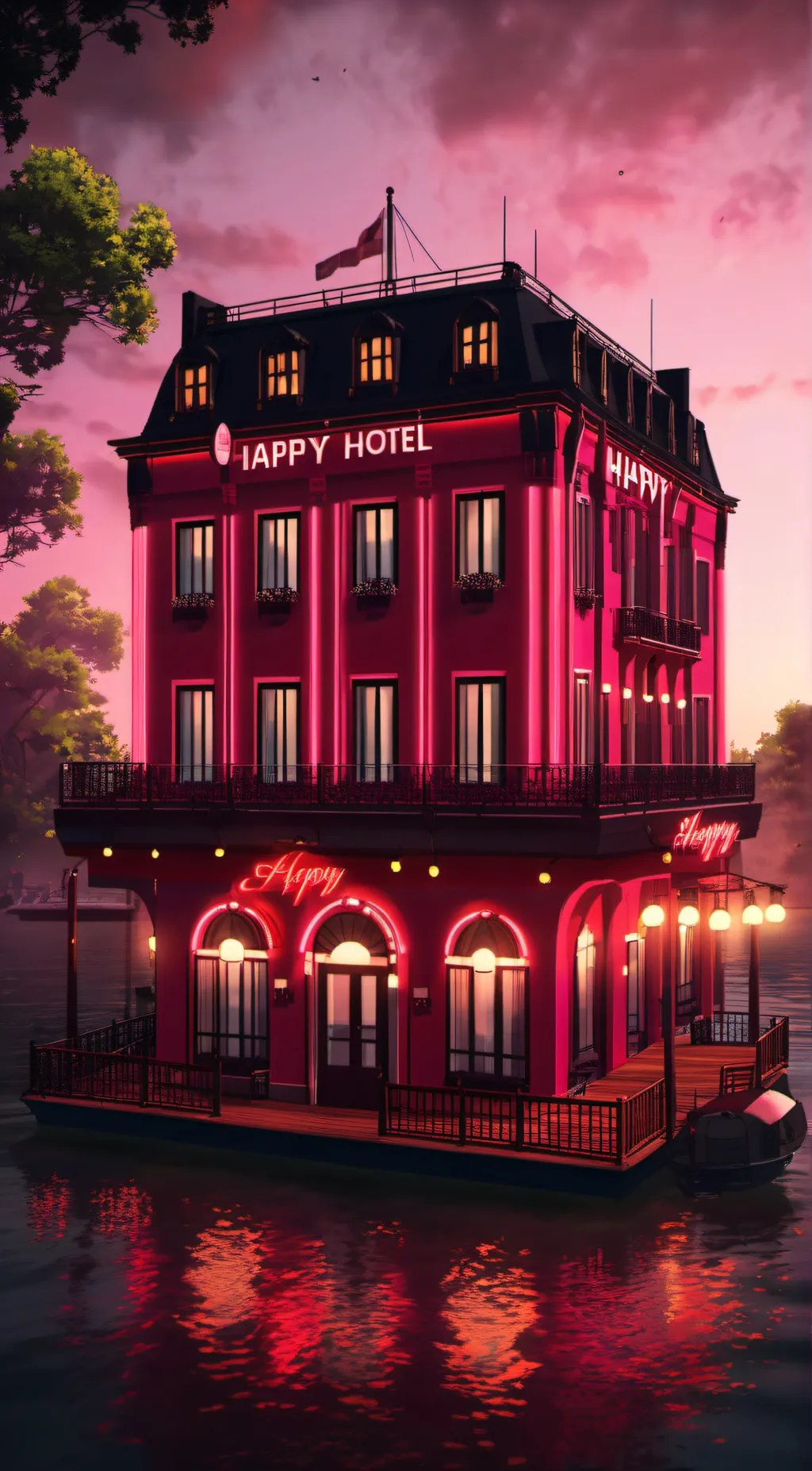 ai character: Hazbin Hotel background