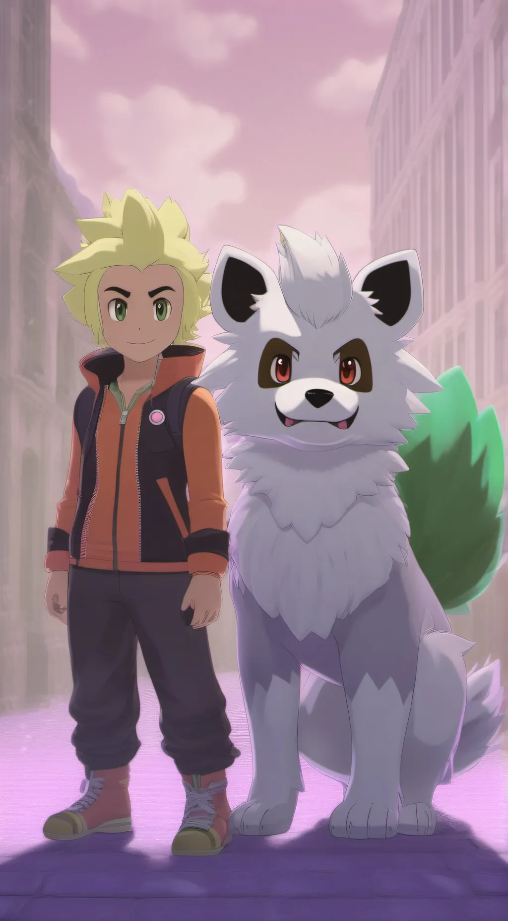 ai character: sprigatito  background