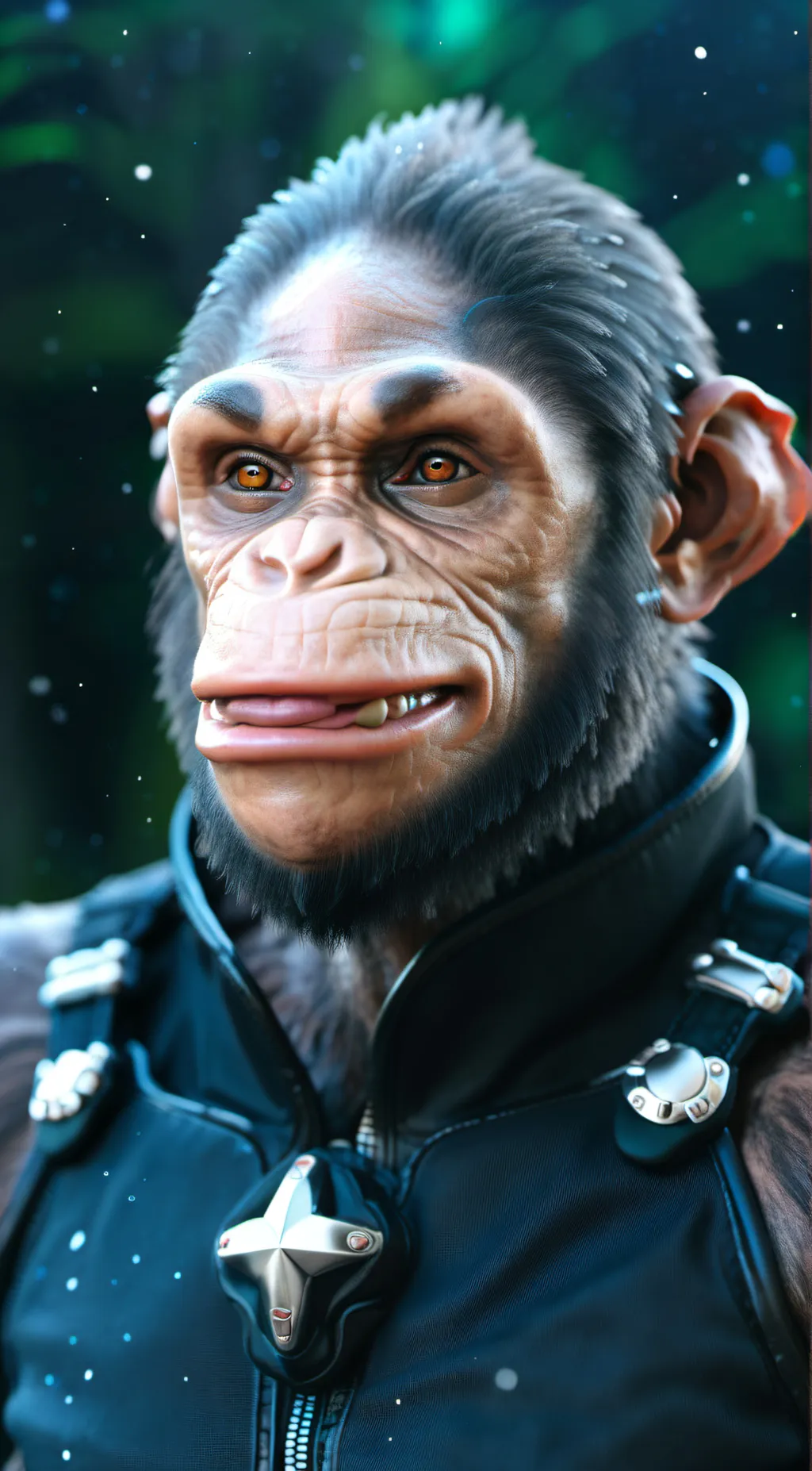 ai character: Le copi chimpy background