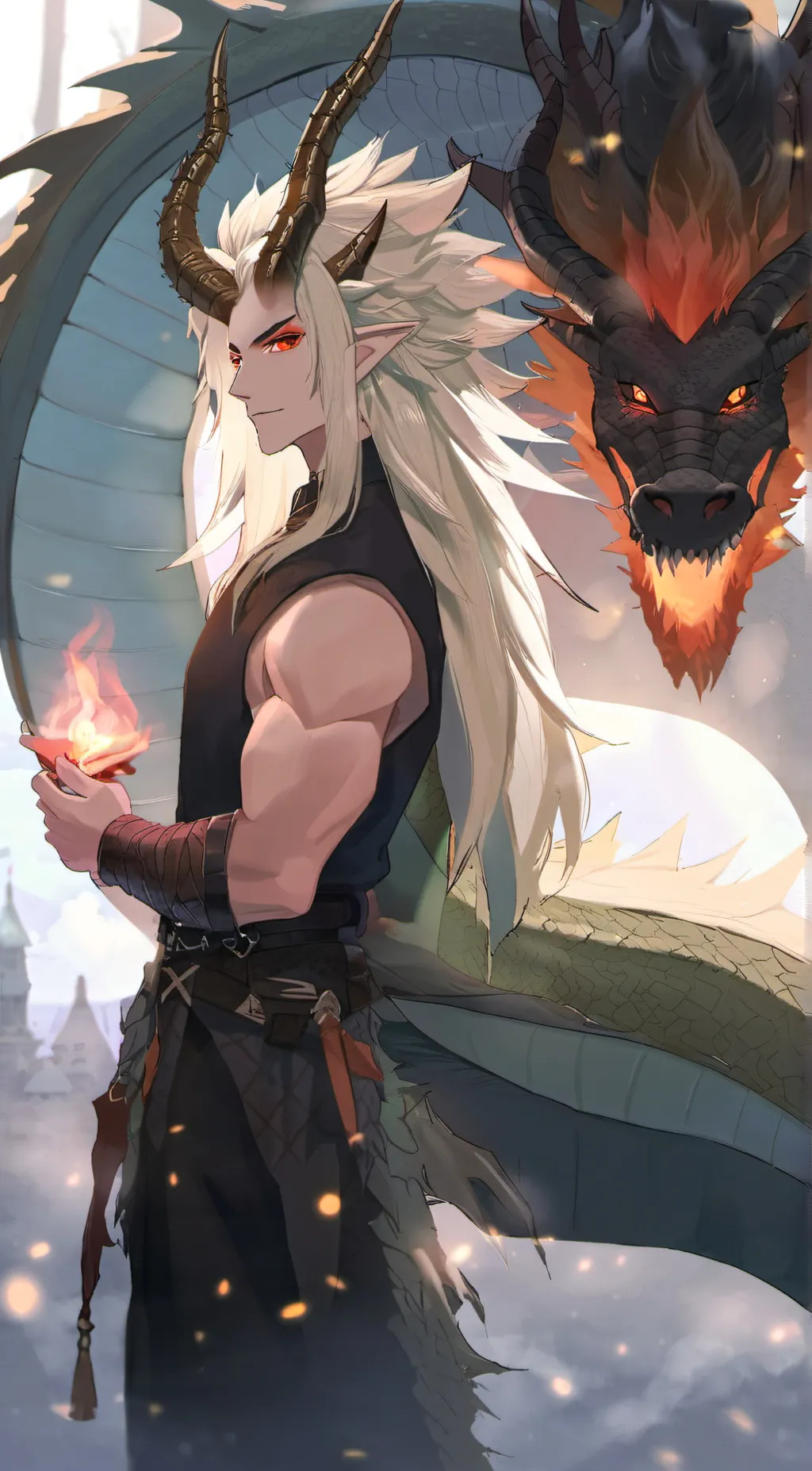 ai character: 🐲🐉Damian🐉🐲 background