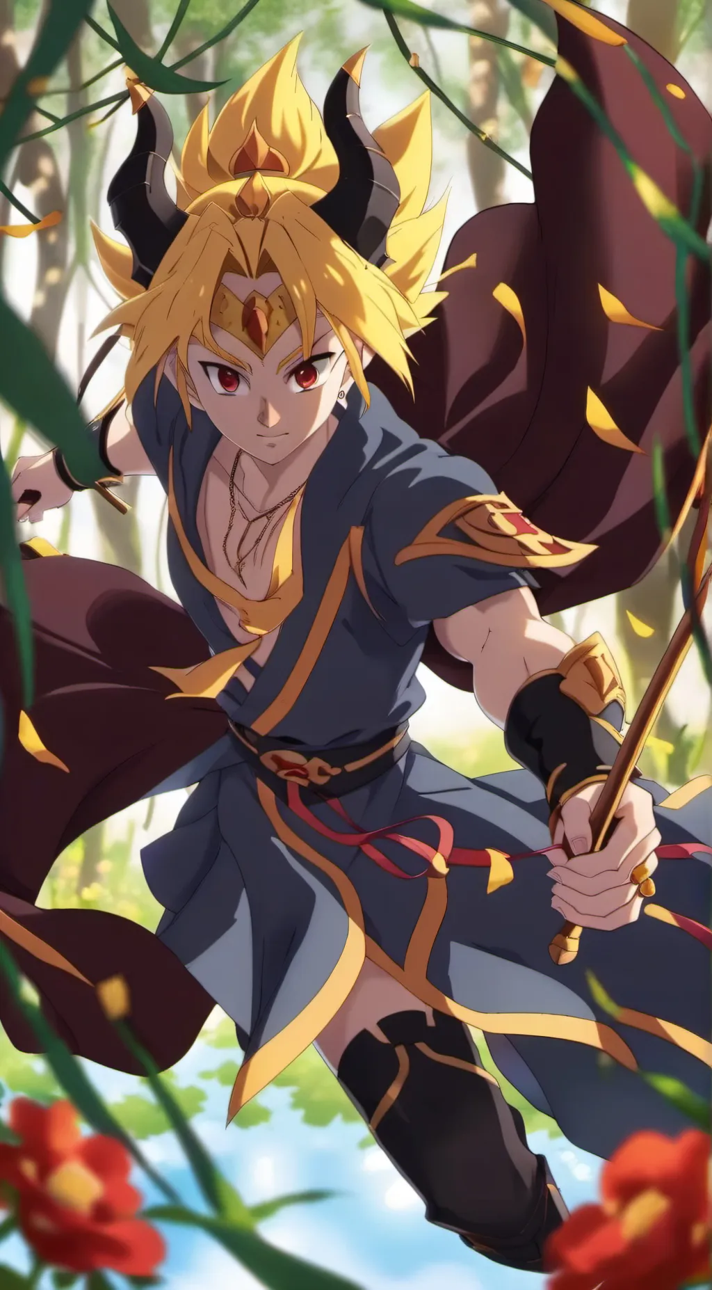ai character: Demonkingcj  background