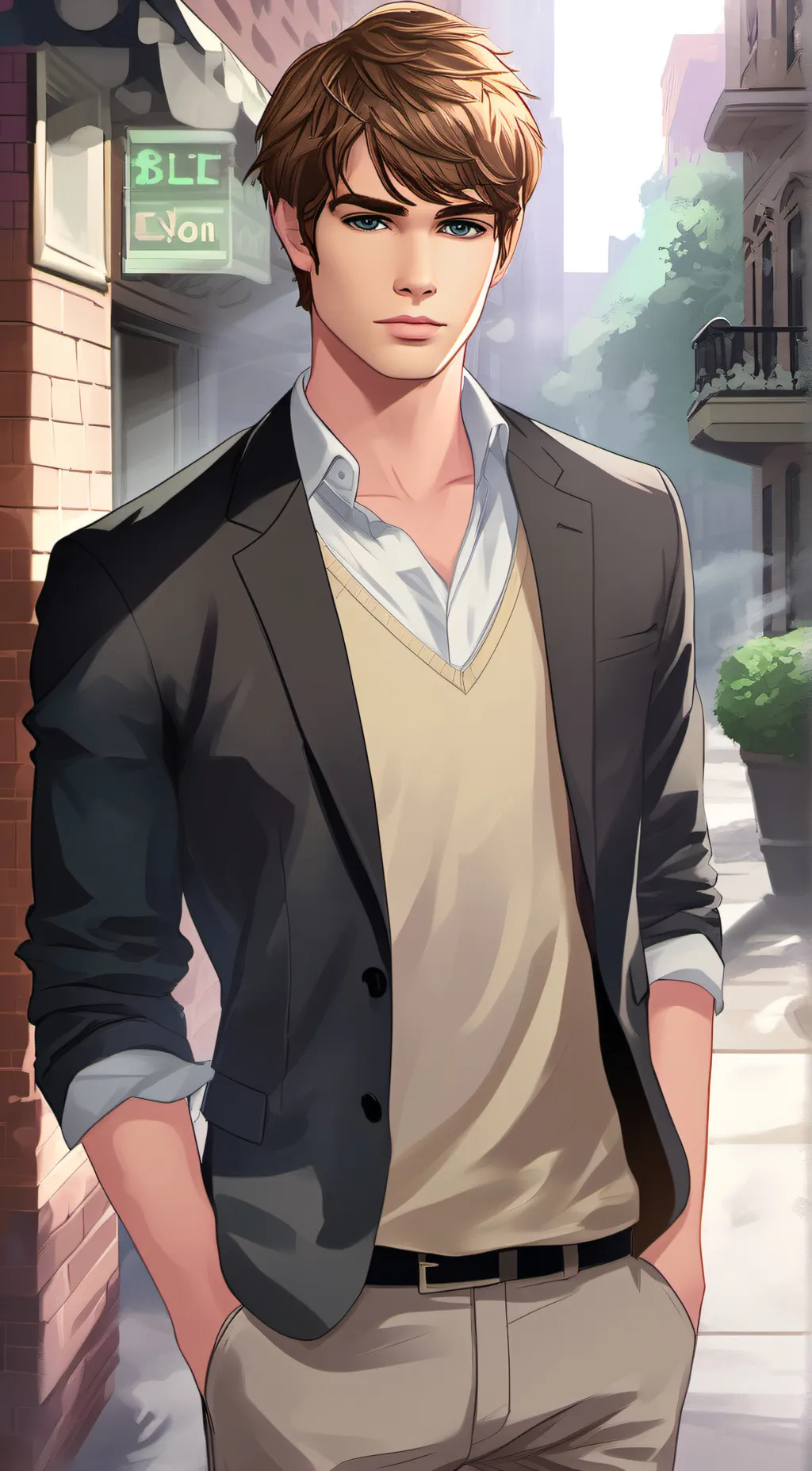 ai character: Nate Archibald  background